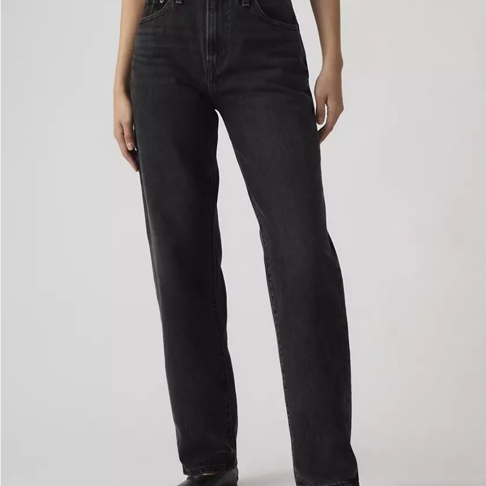 Levi's Premium Dad Jean High Waisted Relaxed Fit Faded Black - Size 28
